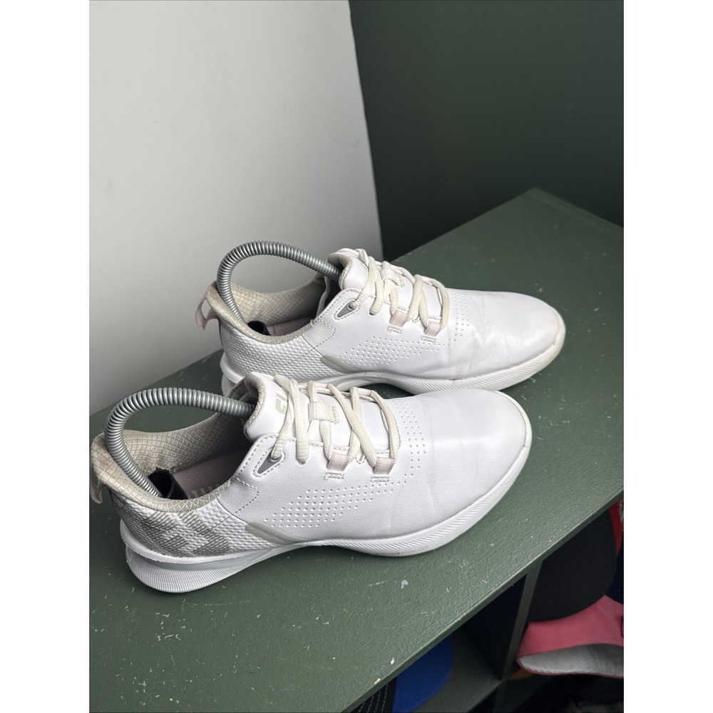 Footjoy FJ Fuel Golf Shoes Womens 6.5 M White Leather Spikeless Lace Up Sneakers